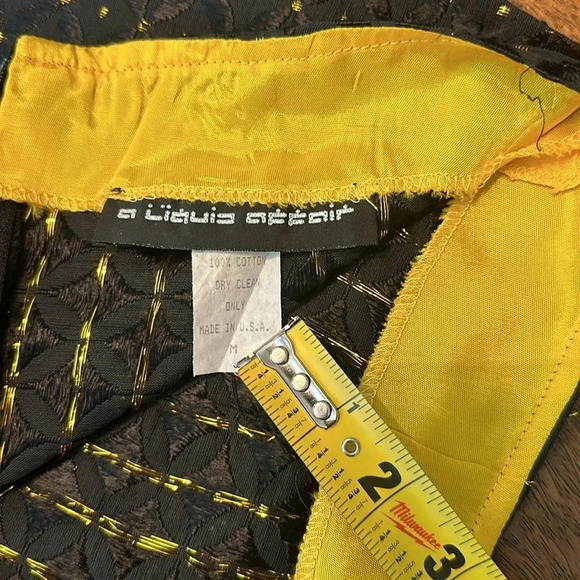 A Liquid Affair Gorgeous gold and black skirt size medium - Picture 7 of 7